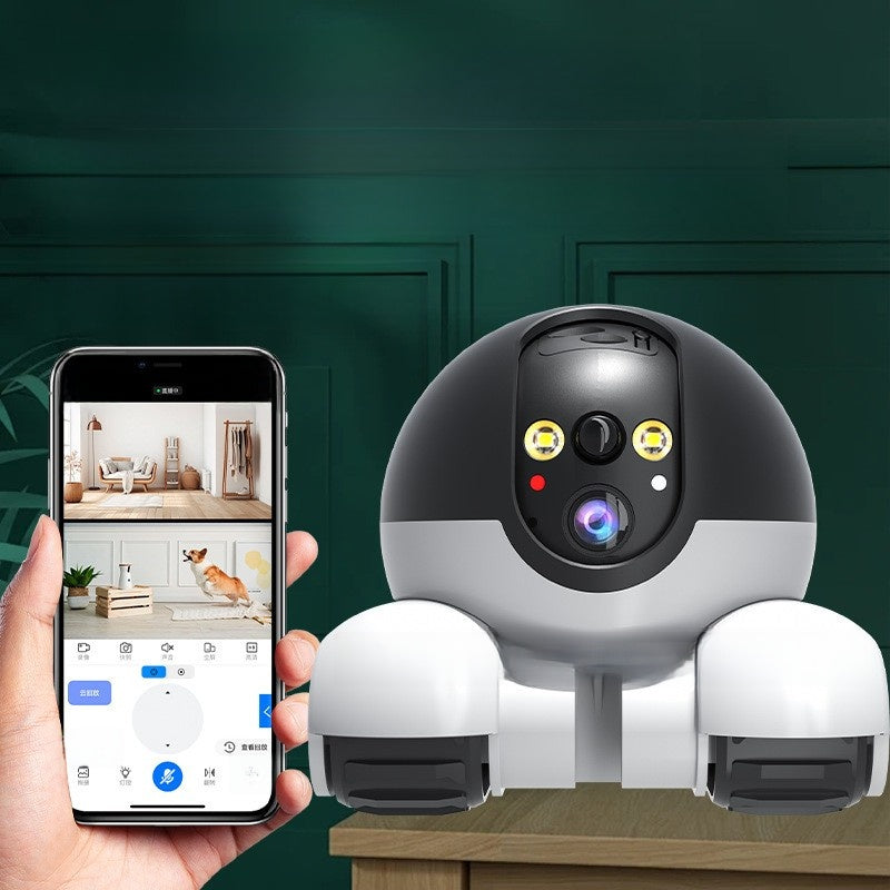 Surveillance à double lentille et double écran