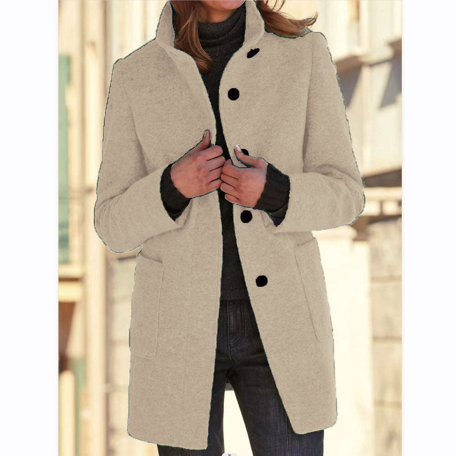 Manteau de laine boutonné