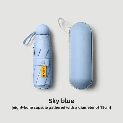 Parapluie pliable en caoutchouc noir