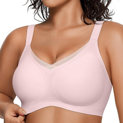 Soutien-gorge sans fil à résille en V pour femmes