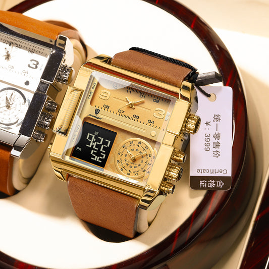 Montre électronique étanche à double affichage