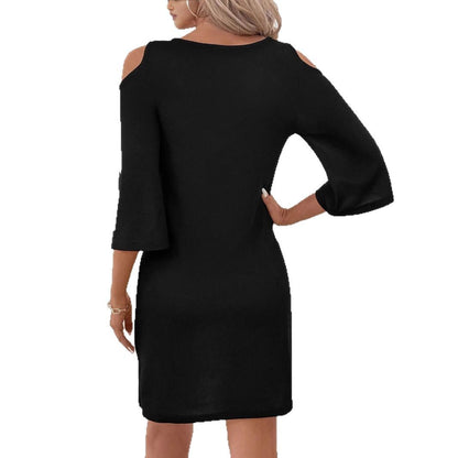 Robe étroite à épaules découvertes