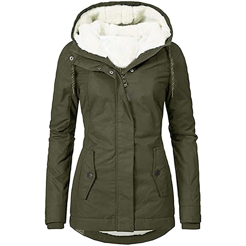 Manteau à capuche pour femme
