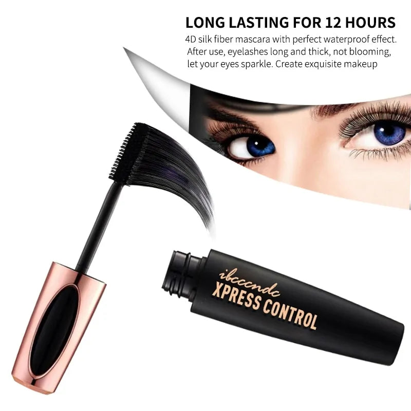 Nouveau Mascara Waterproof en Fibre de Soie 4D pour Cils