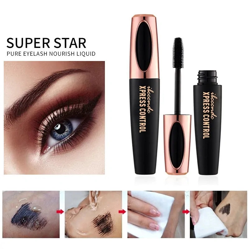 Nouveau Mascara Waterproof en Fibre de Soie 4D pour Cils