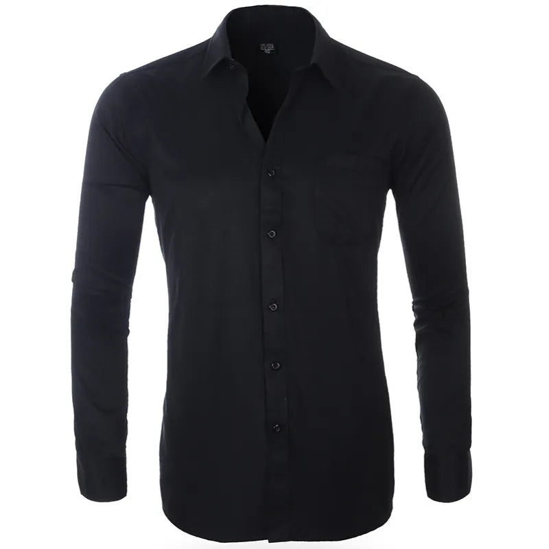 Chemise Classique d'Affaires pour Homme, Grande Taille