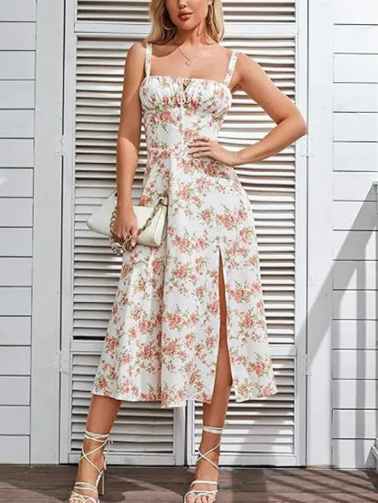 Robe Midi Florale Bohémienne