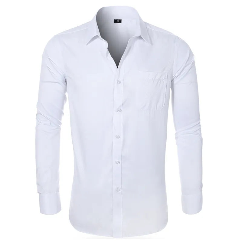 Chemise Classique d'Affaires pour Homme, Grande Taille