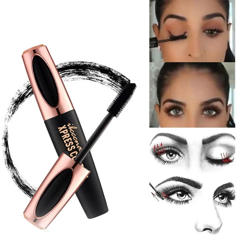 Nouveau Mascara Waterproof en Fibre de Soie 4D pour Cils